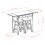 Winsome 40338 Mercer 3-Pc Drop Leaf Island with Square Seat Counter Stools, Cappuccino
