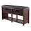 Winsome 40438 Colin Storage Bench with Seat Cushion and 2 Foldable Corn Husk Baskets, Cappuccino, Espresso and Chocolate