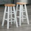 Winsome 53274 Element 2-Pc Counter Stool Set, Natural and White