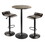 Winsome 76383 Cora 3-Pc Round Pub Table with Adjustable Swivel Stools, Black and Espresso