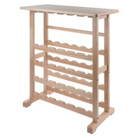 Winsome 83024 Wood 24-Bottle Wine Rack with Glass Rack
