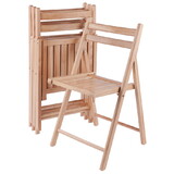 Winsome 89430 Robin 4-PC Folding Chair Set Natural