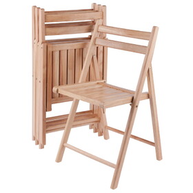 Winsome 89430 Robin 4-Pc Folding Chair Set, Natural
