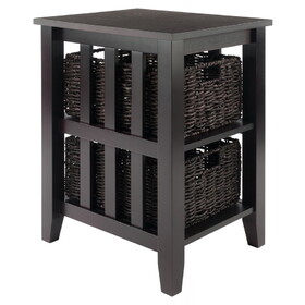 Winsome 92312 Morris Side Table with 2 Foldable Baskets