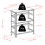 Winsome 92362 Torino 3-Pc Storage Shelf with 2 Foldable Fabric Baskets, Espresso and Black