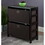 Winsome 92386 Torino 3-Pc Storage Shelf with 2 Foldable Fabric Baskets, Espresso and Chocolate