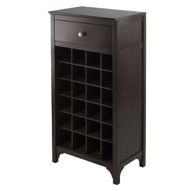 Winsome 92738 Ancona Modular Wine Cabinet with One Drawer & 24-Bottle