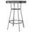 Winsome 93030 Summit Round High Table, Black and Chrome