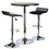 Winsome 93324 Spectrum 3-Pc Pub Table with Adjustable Swivel Stools, Black and Chrome