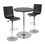 Winsome 93345 Spectrum 3-Pc Pub Table with High-back Adjustable Swivel Stools, Black and Chrome