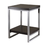 Winsome 93418 Jared End Table, Gray and Espresso