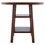 Winsome 94034 Orlando High Table with Shelves, Walnut