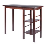Winsome 94144 Egan Breakfast Table with 2 Side Shelves