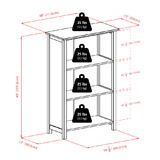 Winsome 94281 Verona 3-Section M Storage Shelf with 6 Foldable Black Color Fabric Baskets