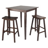 Winsome 94300 3pc Kingsgate High/Pub Dining Table with Saddle Stool