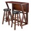 Winsome 94302 Harrington 3-Pc Drop Leaf High Table with Cushion Seat Counter Stools, Walnut and Espresso