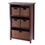 Winsome 94313 Milan 6pc Cabinet/Shelf and Baskets; Shelf, One Basket, 4 Small Baskets; 3 cartons
