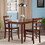 Winsome 94319 Inglewood 3-Pc Dining Table with Ladder-back Chairs, Walnut