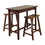 Winsome 94344 Sally 3-Pc Breakfast Table with Saddle Seat Counter Stools, Walnut