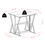 Winsome 94345 Harrington 3-Pc Drop Leaf Table with Cushion Saddle Seat Counter Stools, Walnut and Black