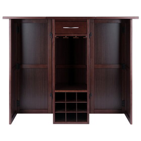Winsome 94350 Wood Newport Wine Bar Expandable Counter