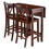 Winsome 94355 Lynnwood 3-Pc Drop Leaf Table with V-Back Counter Stools, Walnut
