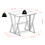 Winsome 94361 Harrington 3-Pc Drop Leaf High Table with Cushion Saddle Seat Bar Stools, Walnut and Black