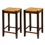 Winsome 94374 3pc Kitchen Island Table with 2 Rush Seat Stools; 2 cartons