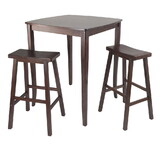 Winsome 94380 3pc Inglewood High/Pub Dining Table with Saddle Stool