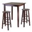 Winsome 94390 Parkland 3-Pc High Table with Bar Stools, Walnut