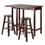 Winsome 94394 Lynnwood Drop Leaf Island Table with Counter Stools, Walnut