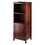 Winsome 94421 Brooke Jelly 2-Section Cupboard, Open Shelf Cabinet, Walnut