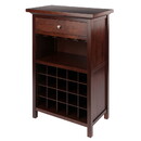 Winsome 94441 Wood Wine Cabinet with Drawer and Glass Rack