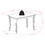 Winsome 94508 Inglewood 5-Pc Dining Table with Ladder-back Chairs, Natural