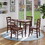 Winsome 94532 Groveland 5-Pc Dining Table with Ladder-back Chairs, Walnut
