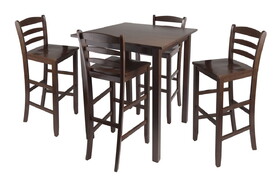 Winsome 94559 Parkland 5pc High Table with 29" Ladder Back Stools