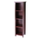 Winsome 94861 Verona 5-Pc Storage Shelf with 4 Foldable Fabric Baskets, Walnut and Beige