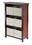 Winsome 94881 Verona 7-Pc Storage Shelf with 6 Foldable Fabric Baskets, Walnut and Beige