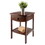 Winsome 94918 Claire Curved Accent Table, Nightstand, Walnut