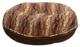 Bessie and Barnie BB-BAGEL-36 Bagel Bed - Wild Kingdom and Godiva Brown or Customize your Own