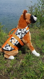 Hunter K9 Wholesale C1000 Dog Life Jacket Paws Aboard Black/White CAMO Neoprene Pet Life Jacket Vest
