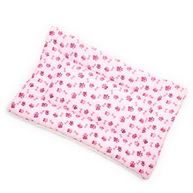 Mutts and Mittens FLCPP Pink Paw Cotton Fabric Flat Pet Bed