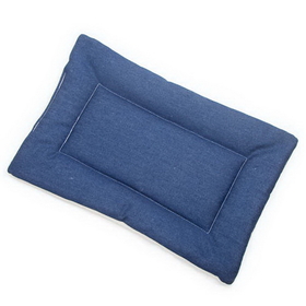 Mutts and Mittens FLDSBL Blue Denim Fabric Flat Pet Bed