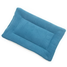 Mutts and Mittens FLSFBL Blue Solid Fleece Fabric Flat Pet Bed