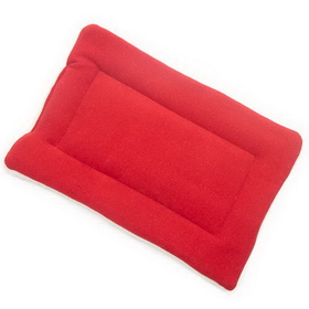 Mutts and Mittens FLSFR Red Solid Fleece Fabric Flat Pet Bed