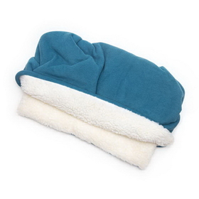 Mutts and Mittens POSFBL Blue Solid Fleece Fabric Pocket Pet Bed