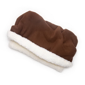 Mutts and Mittens POSFBR Brown Solid Fleece Fabric Pocket Pet Bed