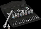 Wera 05004021001 8100 Sa 11 Zyklop Metal Ratchet Set. Imperial 1/4 28Piece Ratchet Set With Switch Lever Imperial