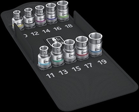 Wera 05004203001 8790 Hmc Hf 1 Zyklop Socket Set With 1/2" Drive Socket With Holding Function 10Pcs