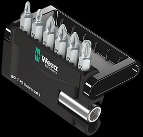 Wera 05056296001 Bit-Check 7 Pz Universal 1 Pz-Bits + Universal Bitholder